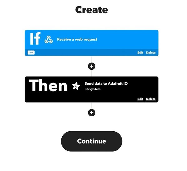 소프트웨어: IFTTT + Adafruit IO