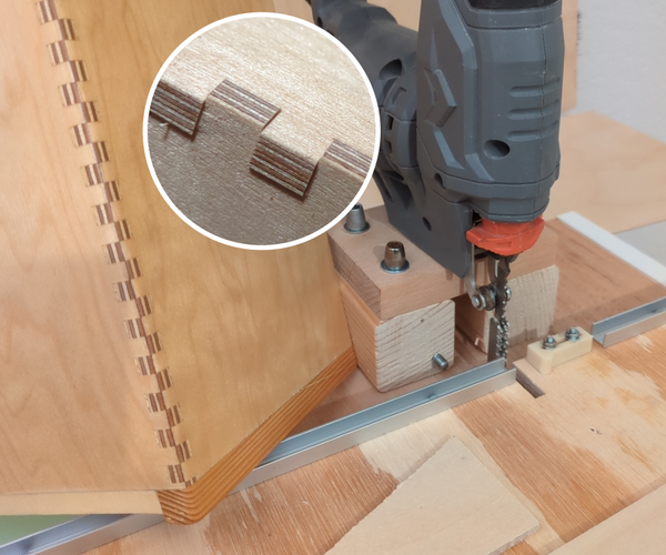 소개: DIY 직쏘 기반 박스 조인트(핑거 조인트) 기계